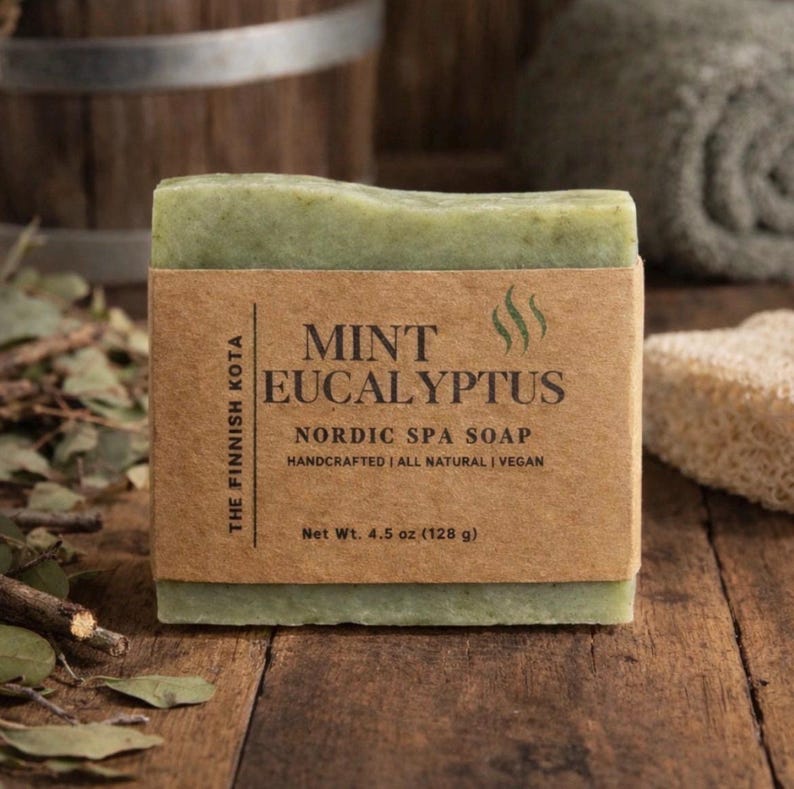 Eucalyptus & Mint Nordic Sauna Bar Soap – Vegan, Handcrafted, Cold ...