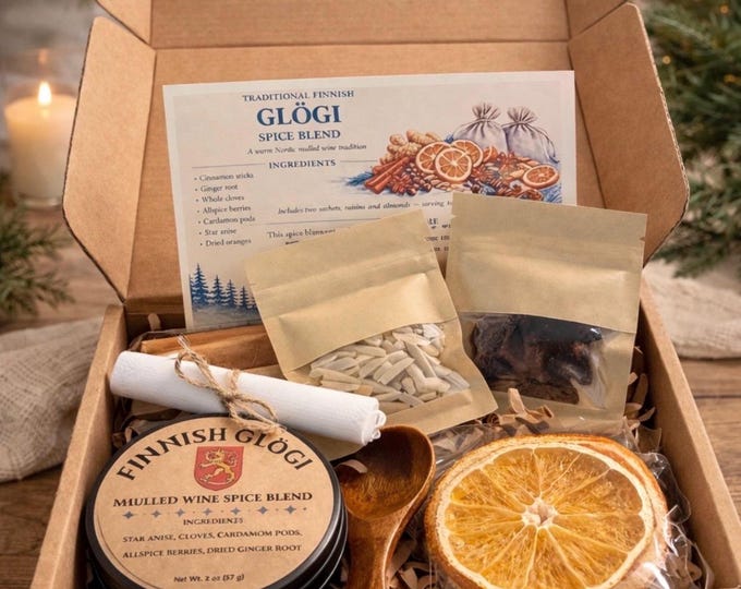 Finnish Glögi Mulled Wine Spice Kit – Scandinavian Holiday Drink Mix, Cinnamon, Star Anise