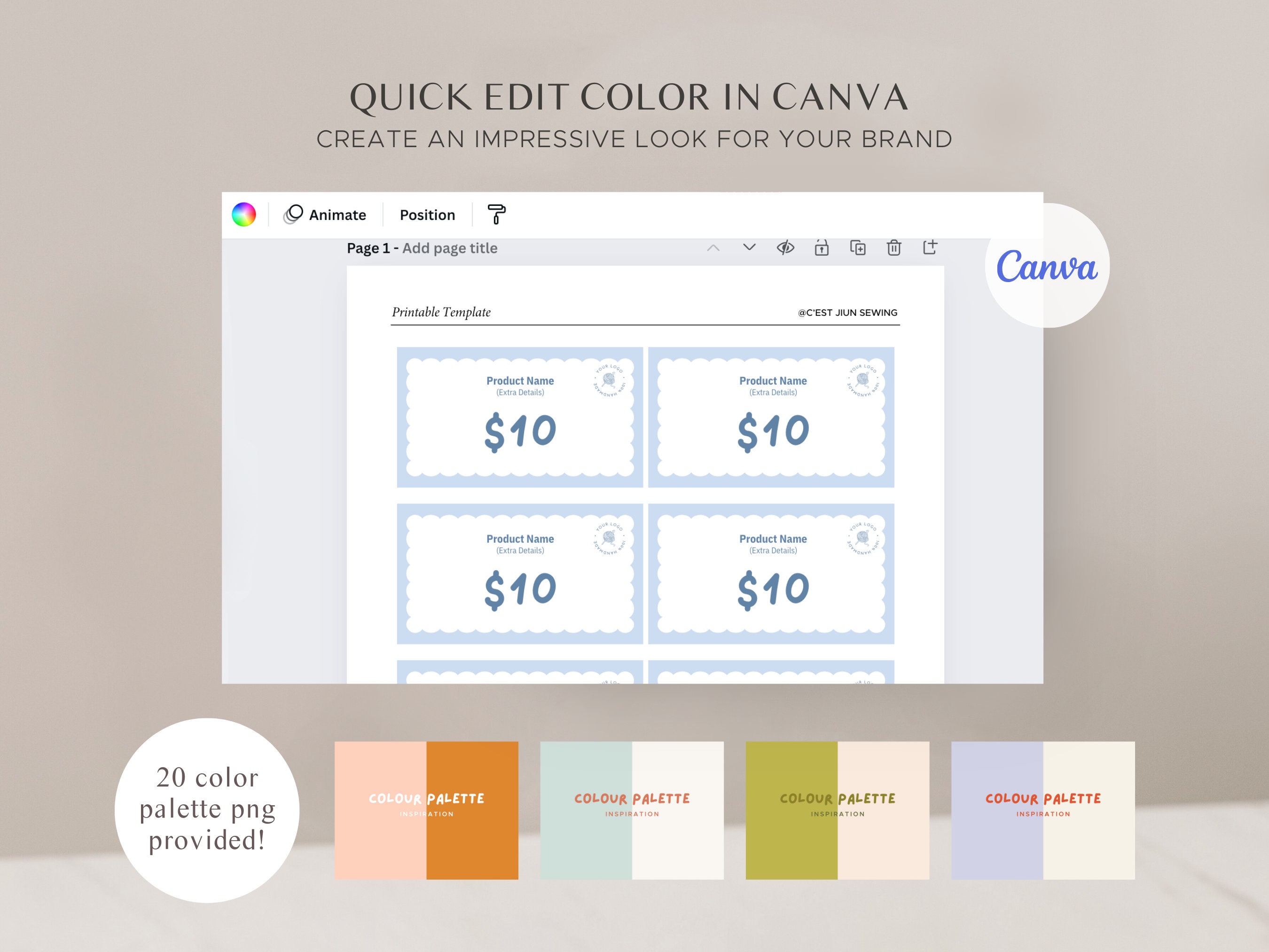 Editable Shelf Price Card Template: Craft Fair Display Signage (canva ...