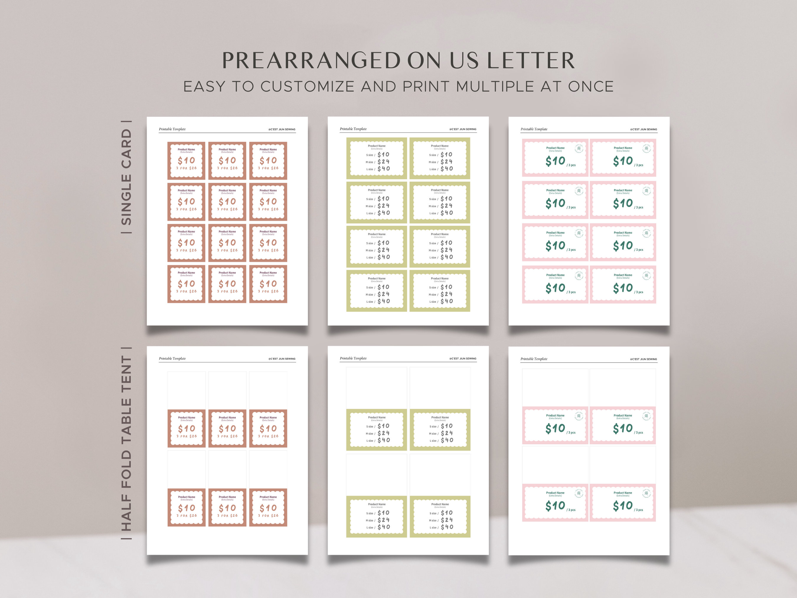 Editable Shelf Editable Shelf Price Card Template: Craft Fair Display Signage (canva ...