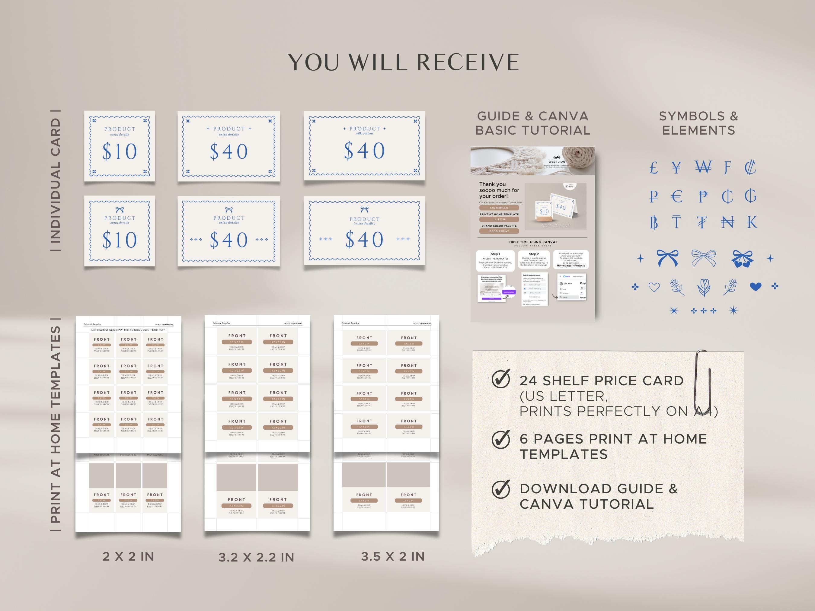 Editable Shelf Editable Shelf Price Card Template: Cottage Core Craft Fair Display in ...