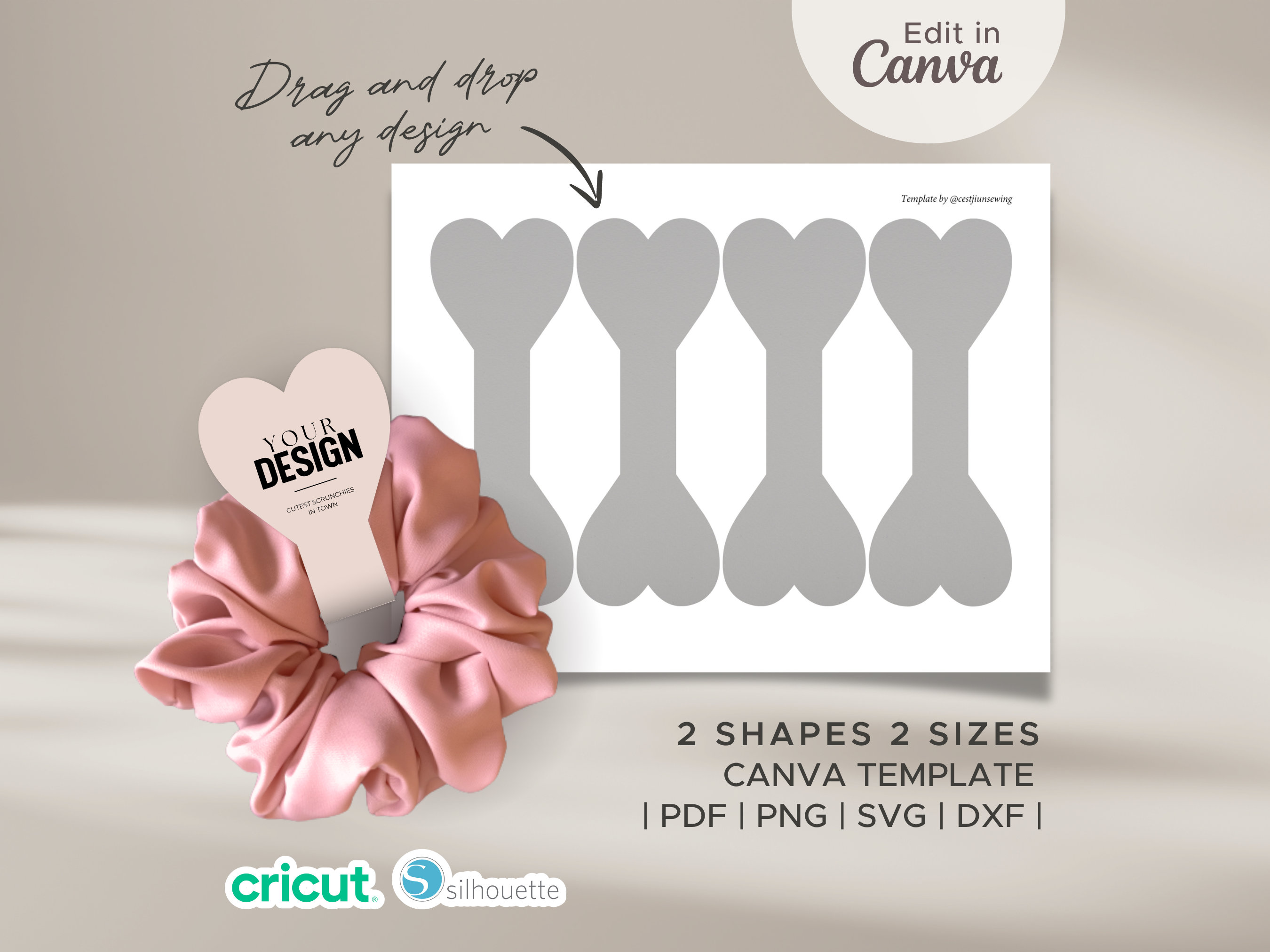 Printable Scrunchies Tag Template: Retail & Craft Show Price Tags…