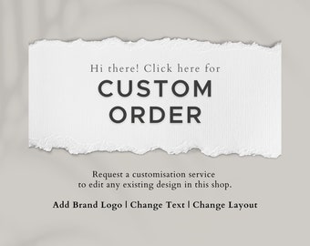 Add-on Custom Design Service | Message Me Before Placing an Order