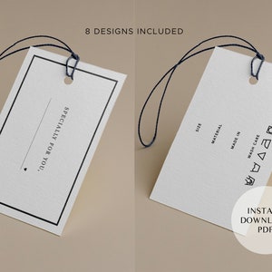 Printable Care Instructions Label Tag for Handmade Items | Gift Tag Template