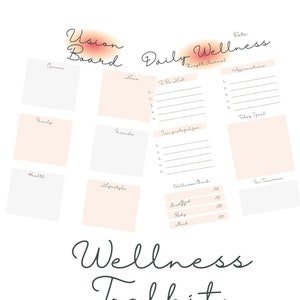 Wellness Planner Starter Kit - Self Care Journal - Self Care Worksheet - Mood Tracker - Mental Health tracker - Digital Download