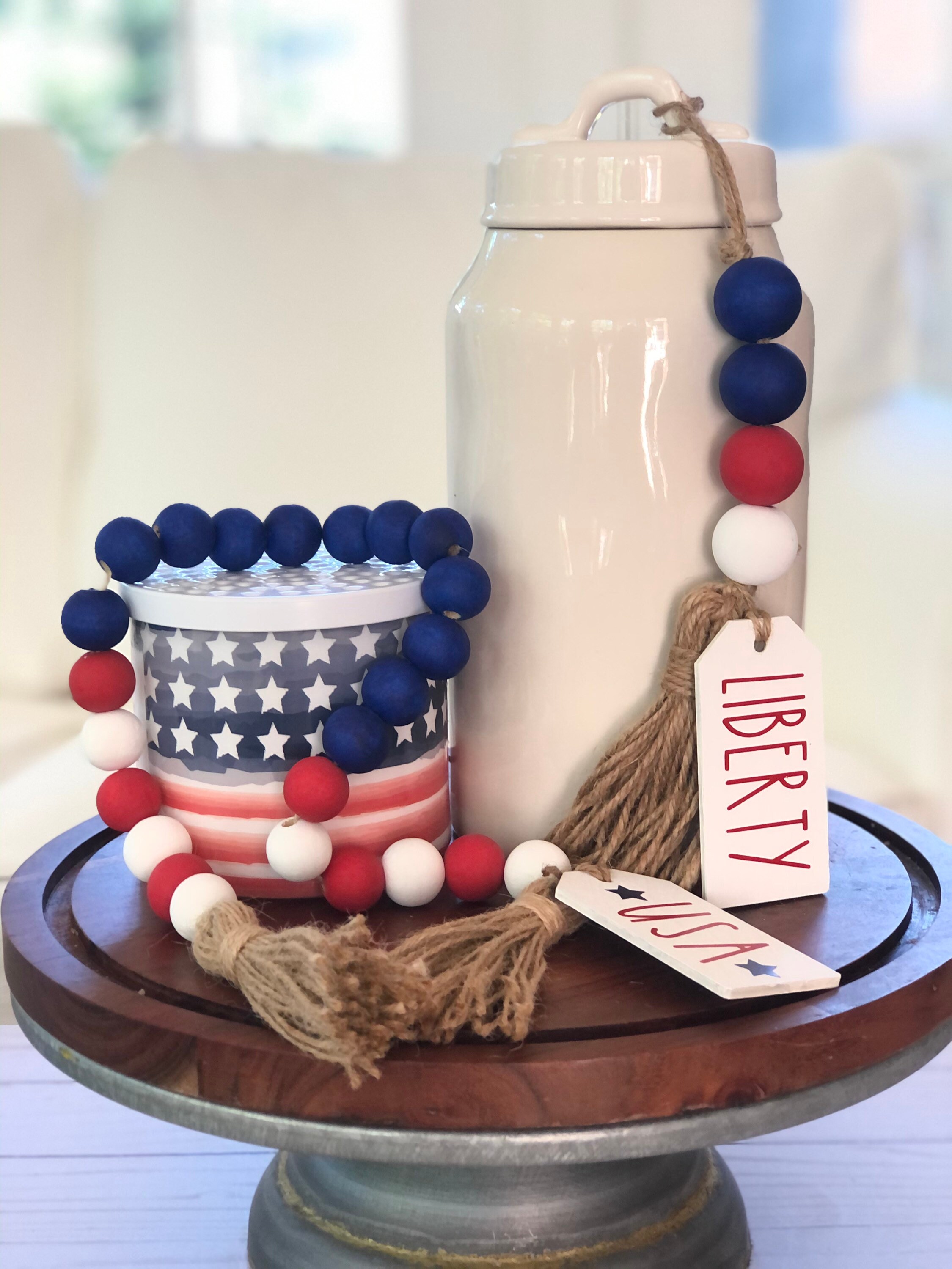 4 de julio Decoración / Madera Patriótica Guirnalda / Madera | Etsy