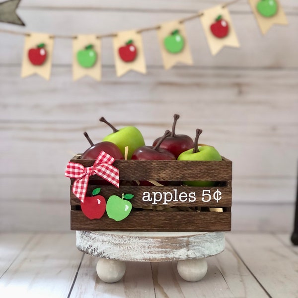 Fall Mini Crate / Apple Crate / Fall Tiered Tray / Tiered Tray Decor / Fall Decor