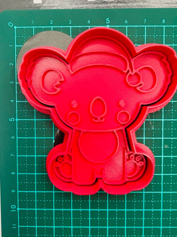 Koala with Christmas Hat Cookie Cutter and Emboss Australian Natives Christmas Koala with Christmas Hat Cookie Cutter and Emboss Australian Natives Christmas