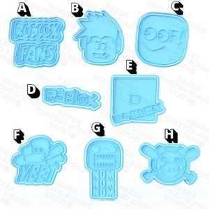 Roblox Noob skin Cookie Cutters // Video Games // crafts, fondant, clay,  play dough