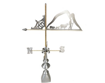 Zinc weather vane mountain shepherd pattern