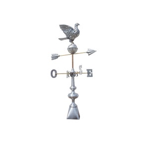 Stamped zinc weather vane Pigeon Dove in 3D Height 115cm