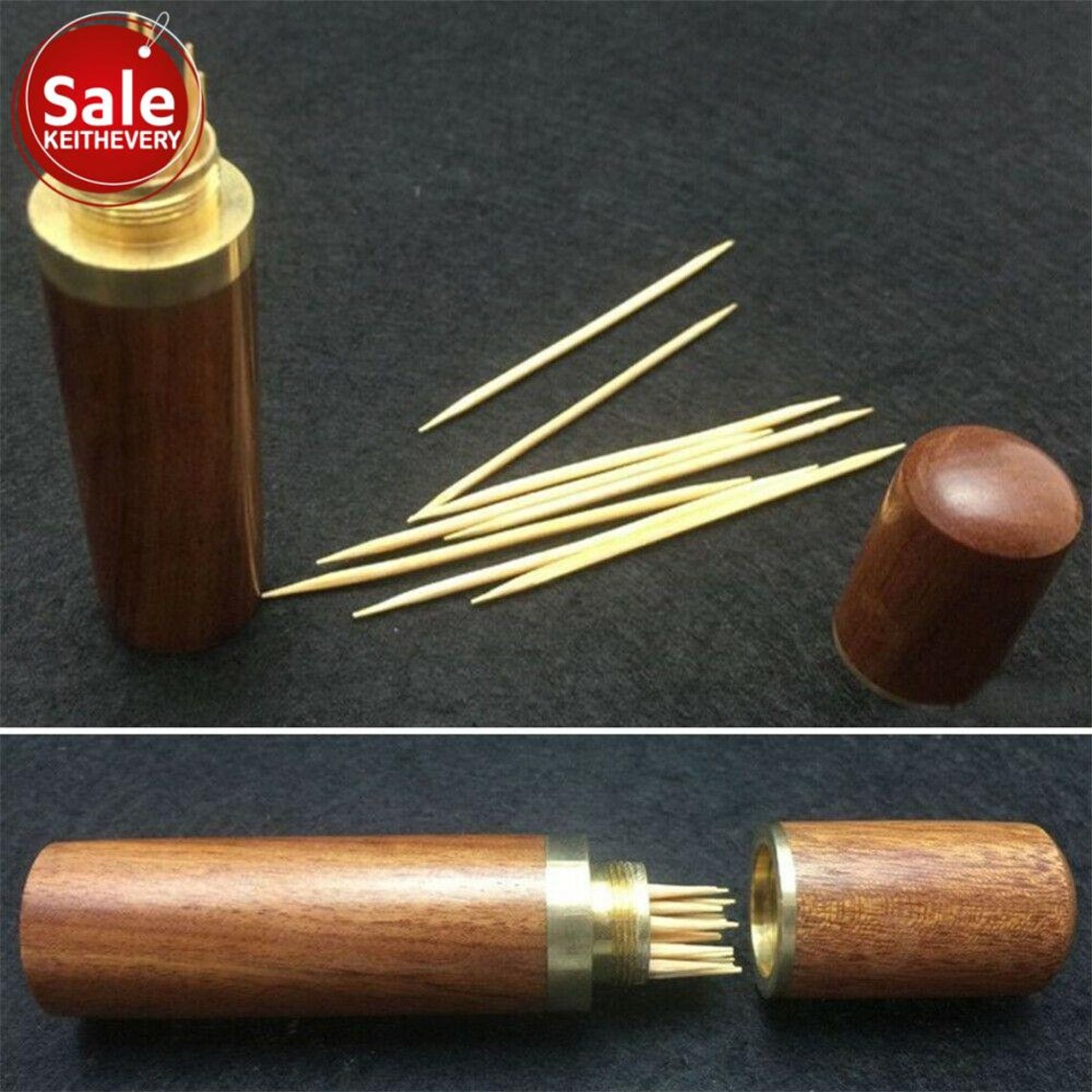 Wooden Toothpick Holder Portable Pocket Toothpick Dispenser Etsy