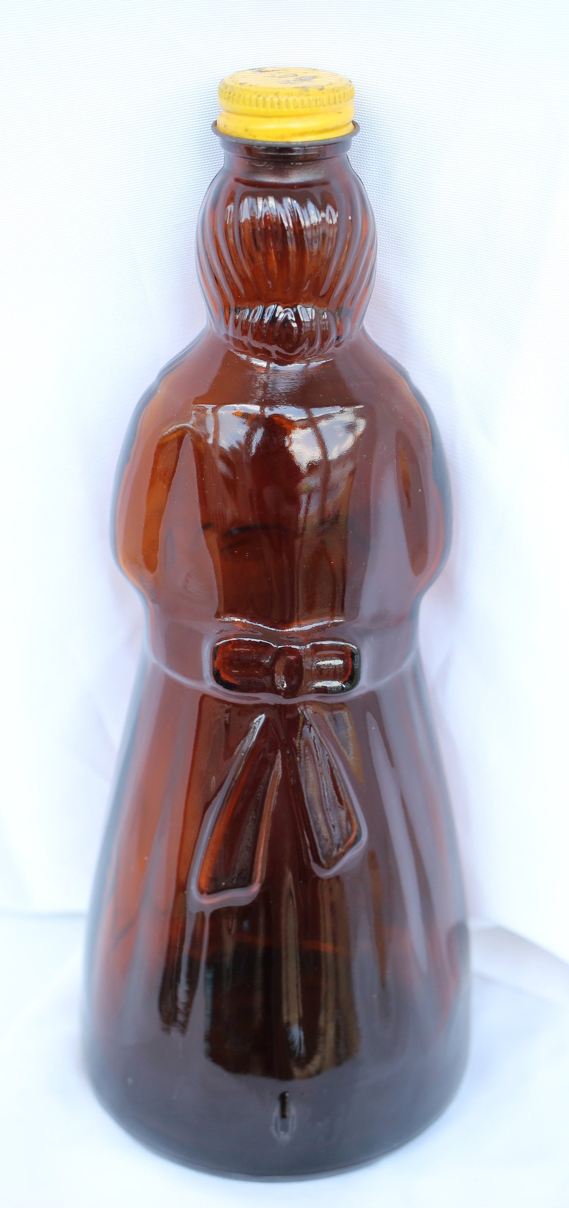 Vintage Amber syrup bottle from Aunt Jemima Mrs. Butterworth Etsy