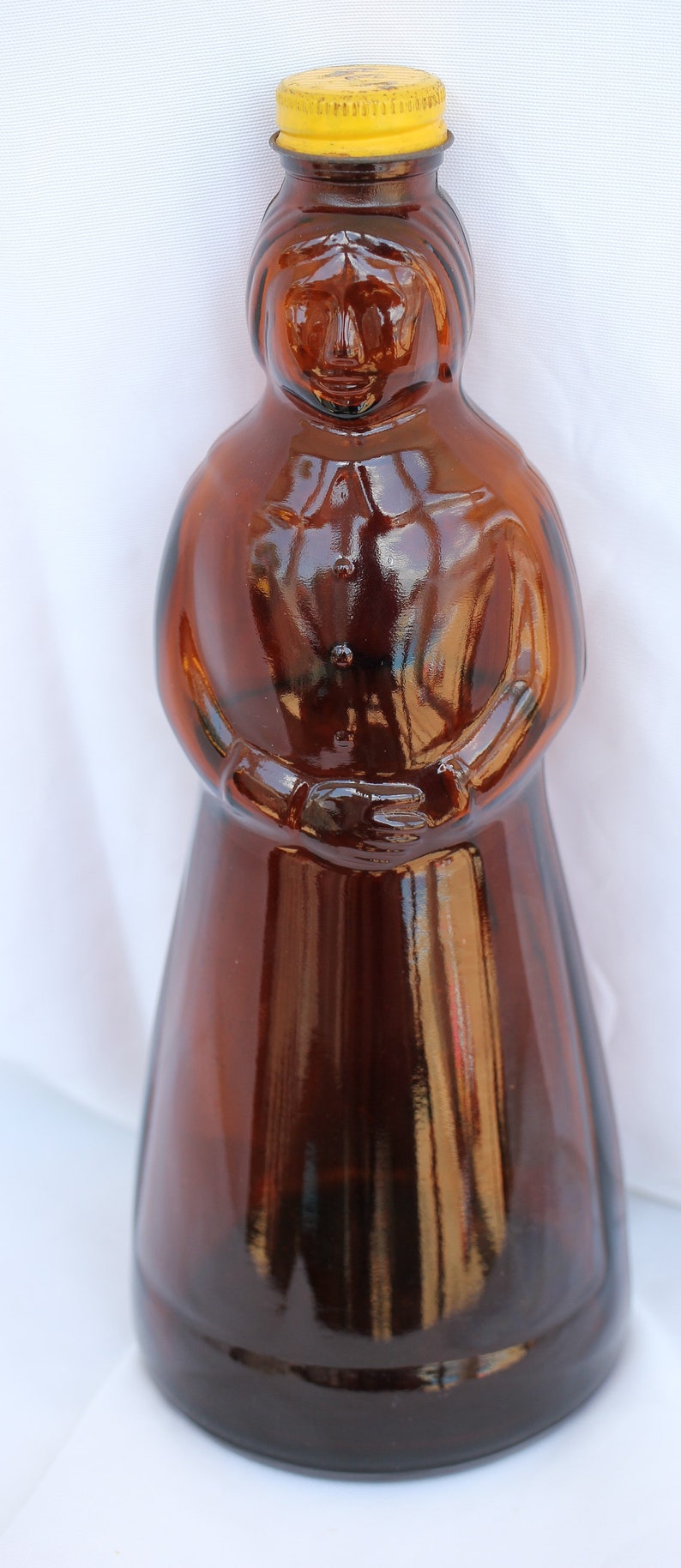 Vintage Amber syrup bottle from Aunt Jemima Mrs. Butterworth Etsy