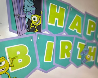 Monster Inc Birthday Banner