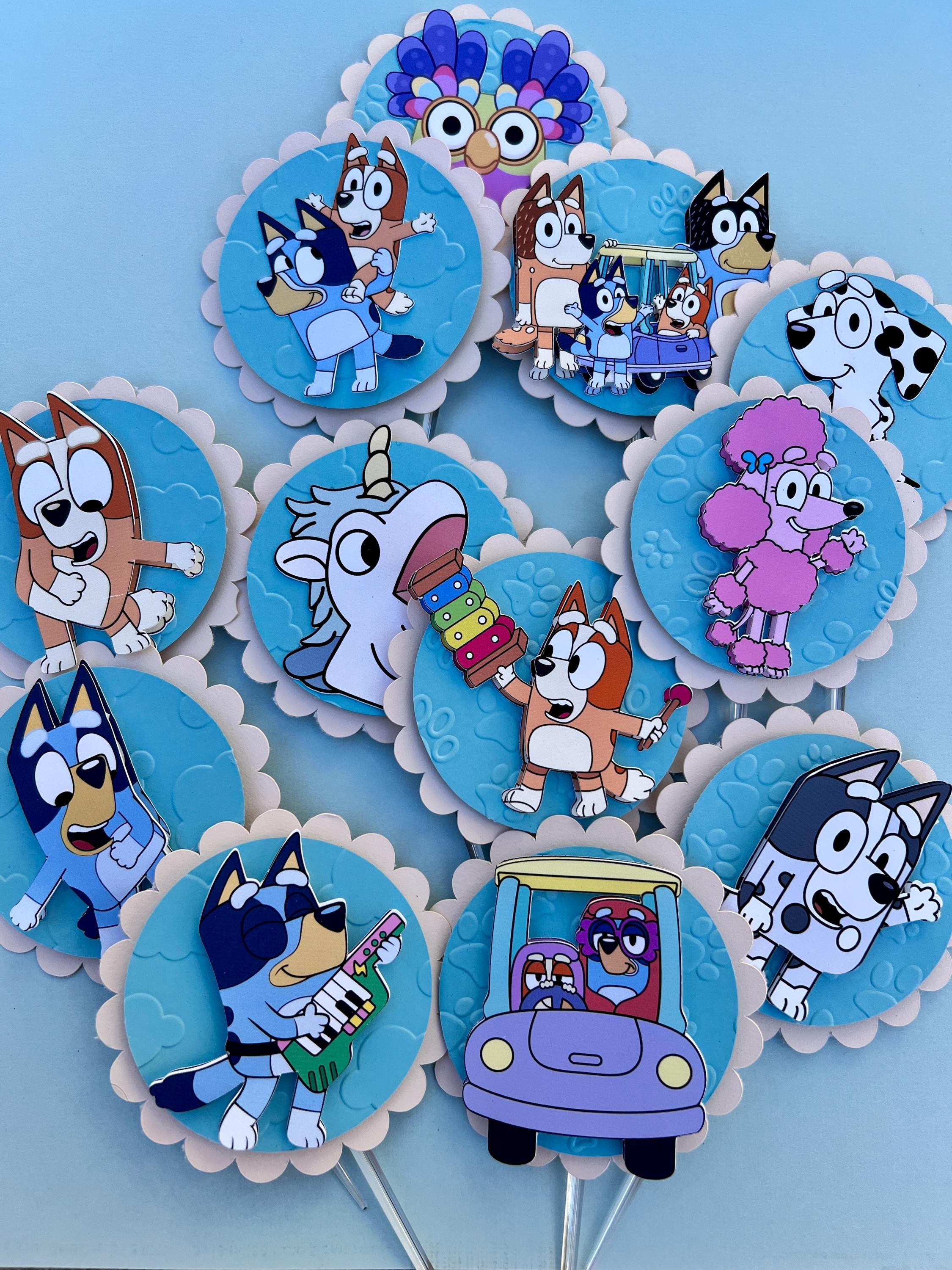 Embossed Paw & Cloud Cupcake Toppers