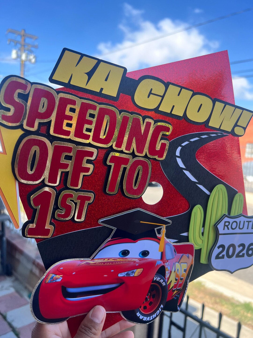 Car Related Grad Cap Cars Grad Cap/mcqueen/kindergarten Grad/disney Cars - Etsy