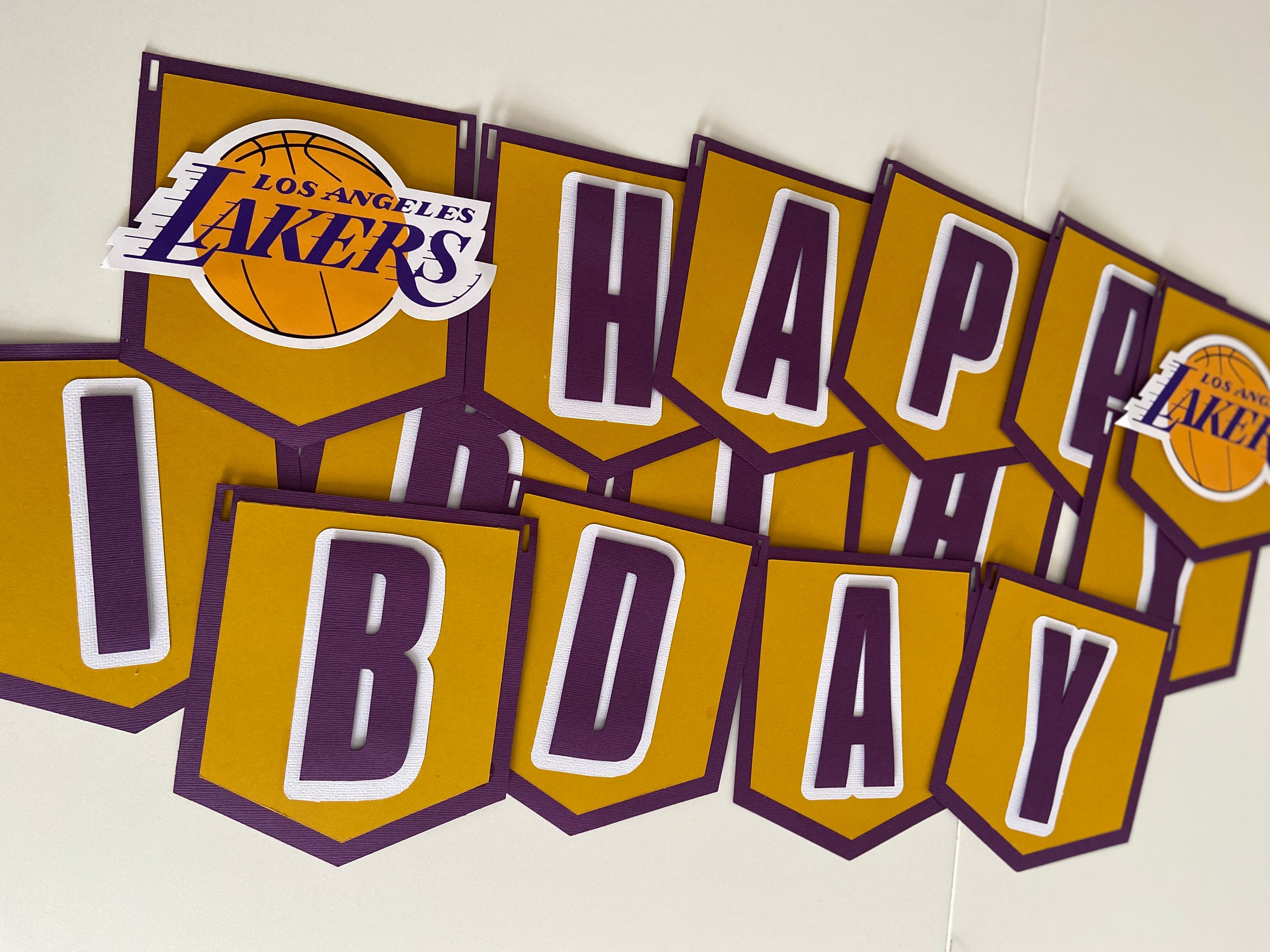 Printable Los Angeles Lakers Backdrop Digital File DIY