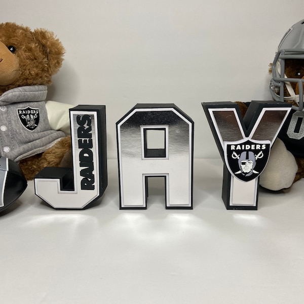 Raiders 3D Letters/Raiders Decor/Raider Baby/Raider Party