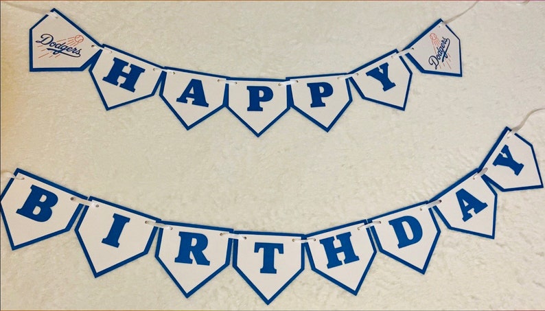 Dodgers Birthday Banner - Etsy