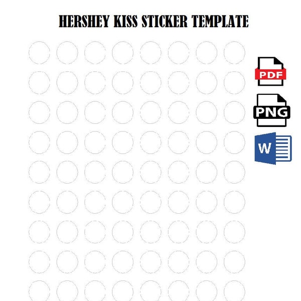 Hershey Kiss Stickers Template Etsy Hershey Kiss Stickers Template Etsy