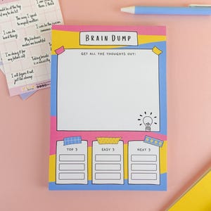 Brain Dump-notitieblok - A5// A5-notitieblok voor het opruimen van mentale rommel en het prioriteren van taken