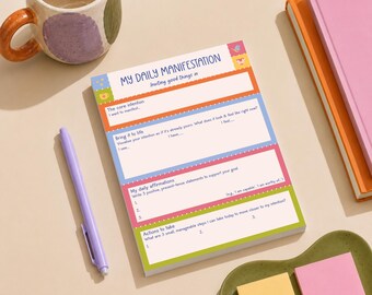 Daily Manifestation Notepad - Intention Setting & Positive Mindset Pad A5