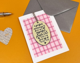 Perfect Marriage - Anniversary Keepsake Card