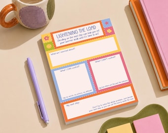 Lightening the Load Notepad - Brain Dump & Task Prioritisation Tool A5