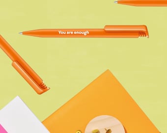 You Are Enough Orange Ballpoint Pen