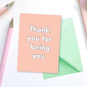 Merci d'être vous Carte de voeux - carte de remerciement, merci, carte de personne spéciale, personne incroyable, vous êtes incroyable