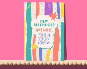 New Diagnosis - wired for wonderful greetings card- neurodiversity, acceptance, celebrate inclusion