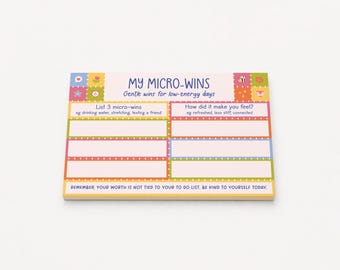 My Micro-Wins Notepad -  A6 Small Steps & Low-Energy Days