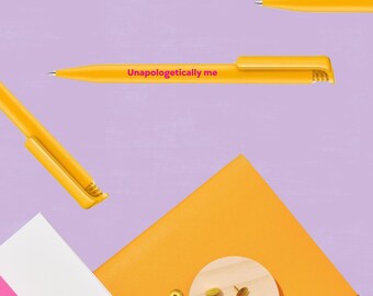Unapologetically Me Yellow Ballpoint Pen