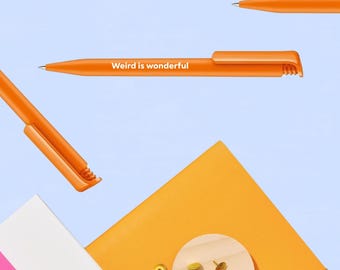 Weird Is Wonderful Orange Ballpoint Pen