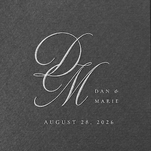 Monogram Wedding Logo Design: Elegant Script Couple Initials (Digital)