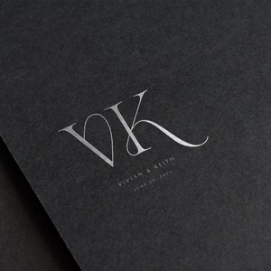 Wedding Couple Logo Design: Elegant Initial Monogram (Digital)
