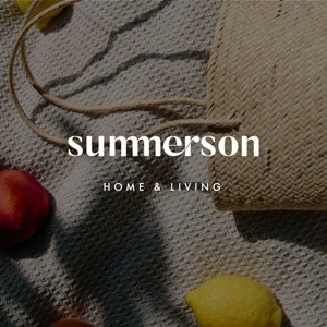 Premade Modern Logo Design: Boutique, Beachwear Branding