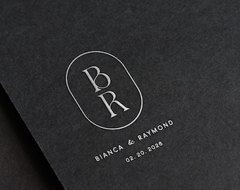 Premade Logo Design • Wedding Floral Monogram • Modern Floral Couple ...