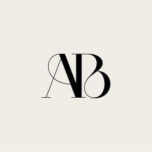 Premade Logo Design Couple Monogram Modern Wedding Logo - Etsy