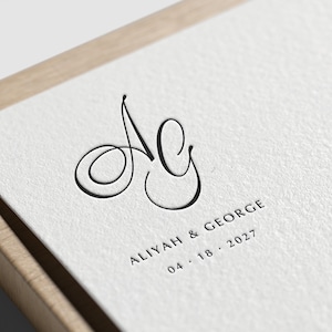 Création de logo monogramme mariage calligraphie : initiales de couple modernes