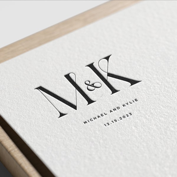 Modern Wedding Monogram Logo • Premade Initial Design