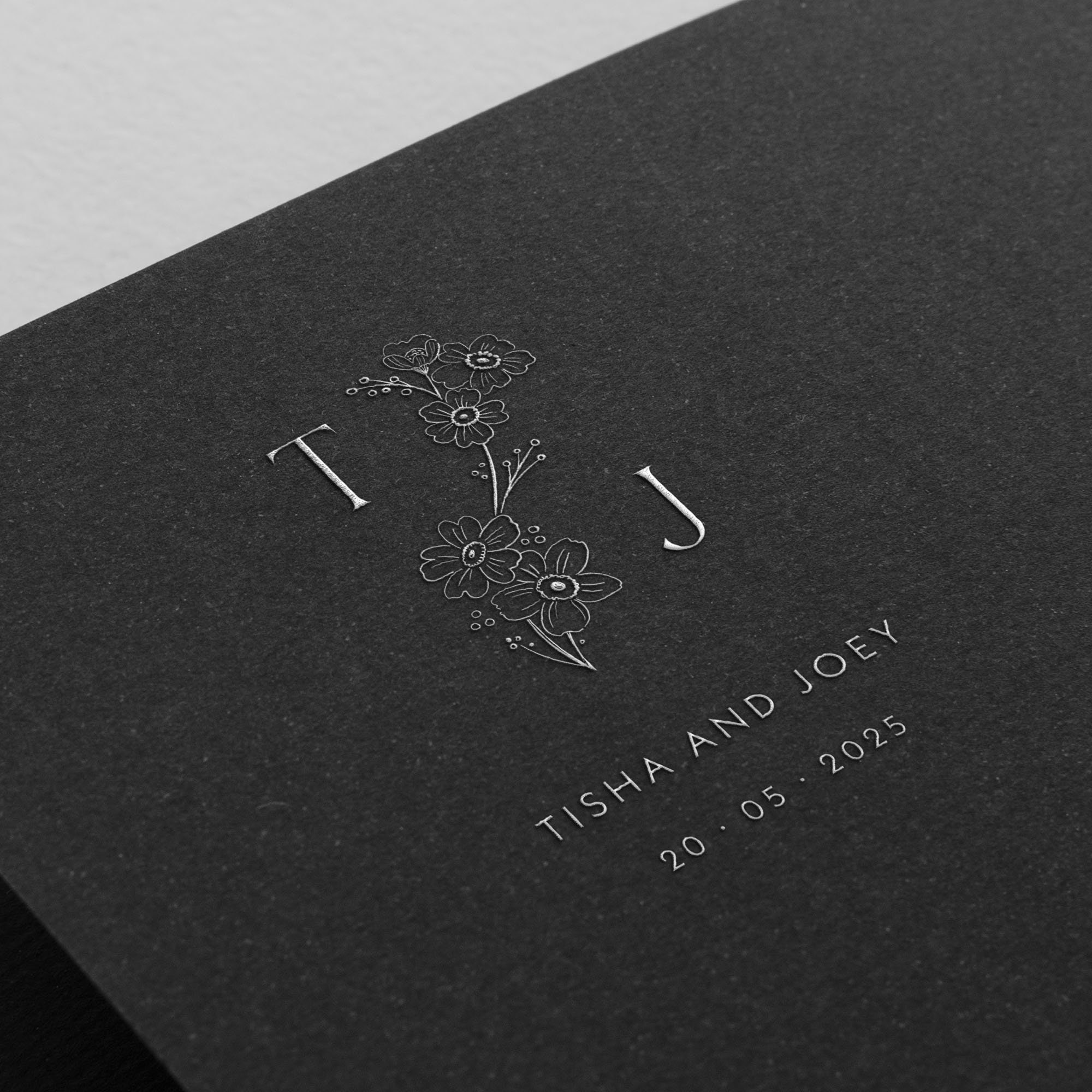 Premade Logo Design Wedding Floral Monogram Modern Floral Couple ...
