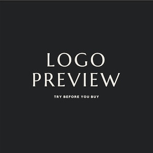 May include: A black and white text graphic on a black background that reads "LOGO PREVIEW" with the tagline "TRY BEFORE YOU BUY" underneath.