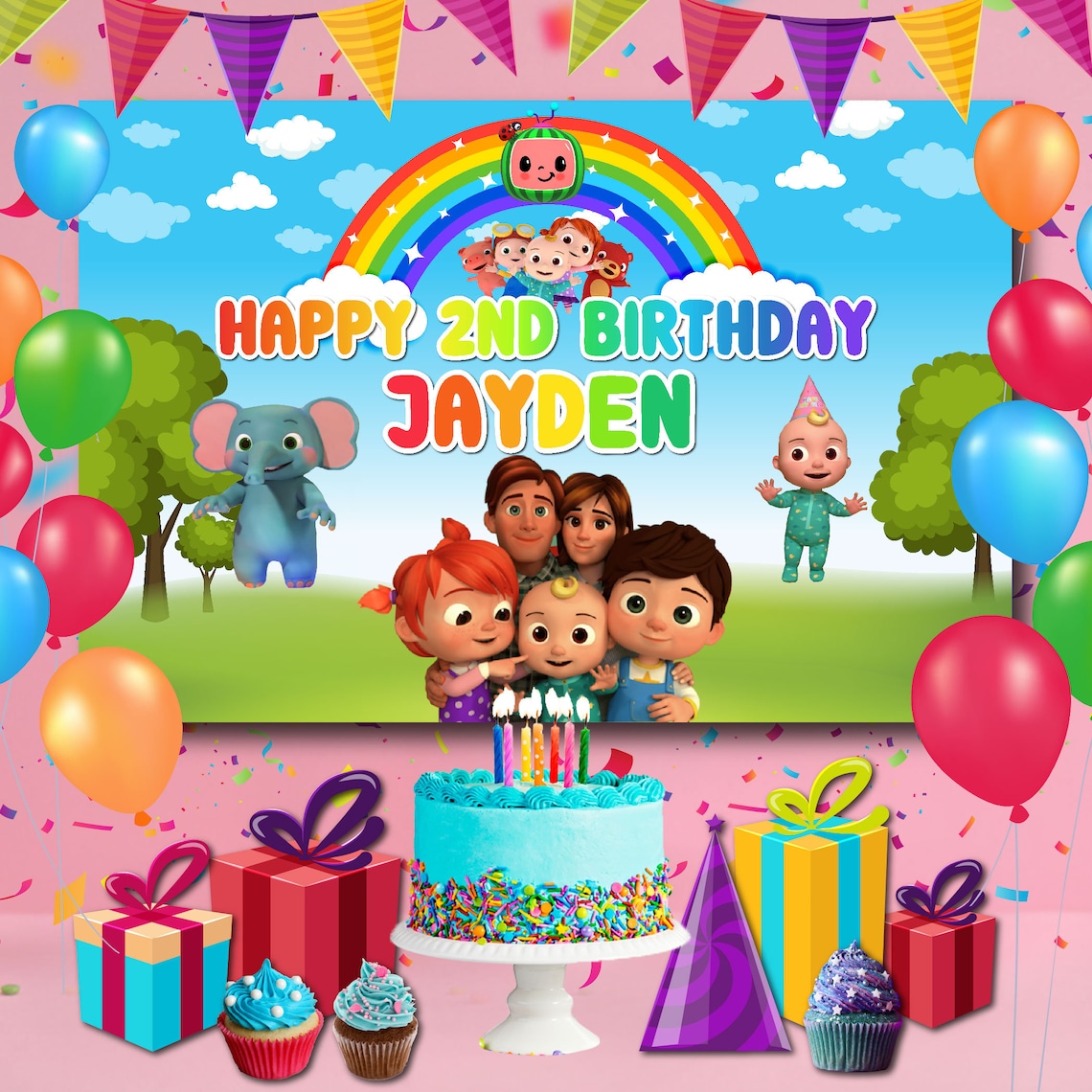 Birthday backdrop Decoration Etsy