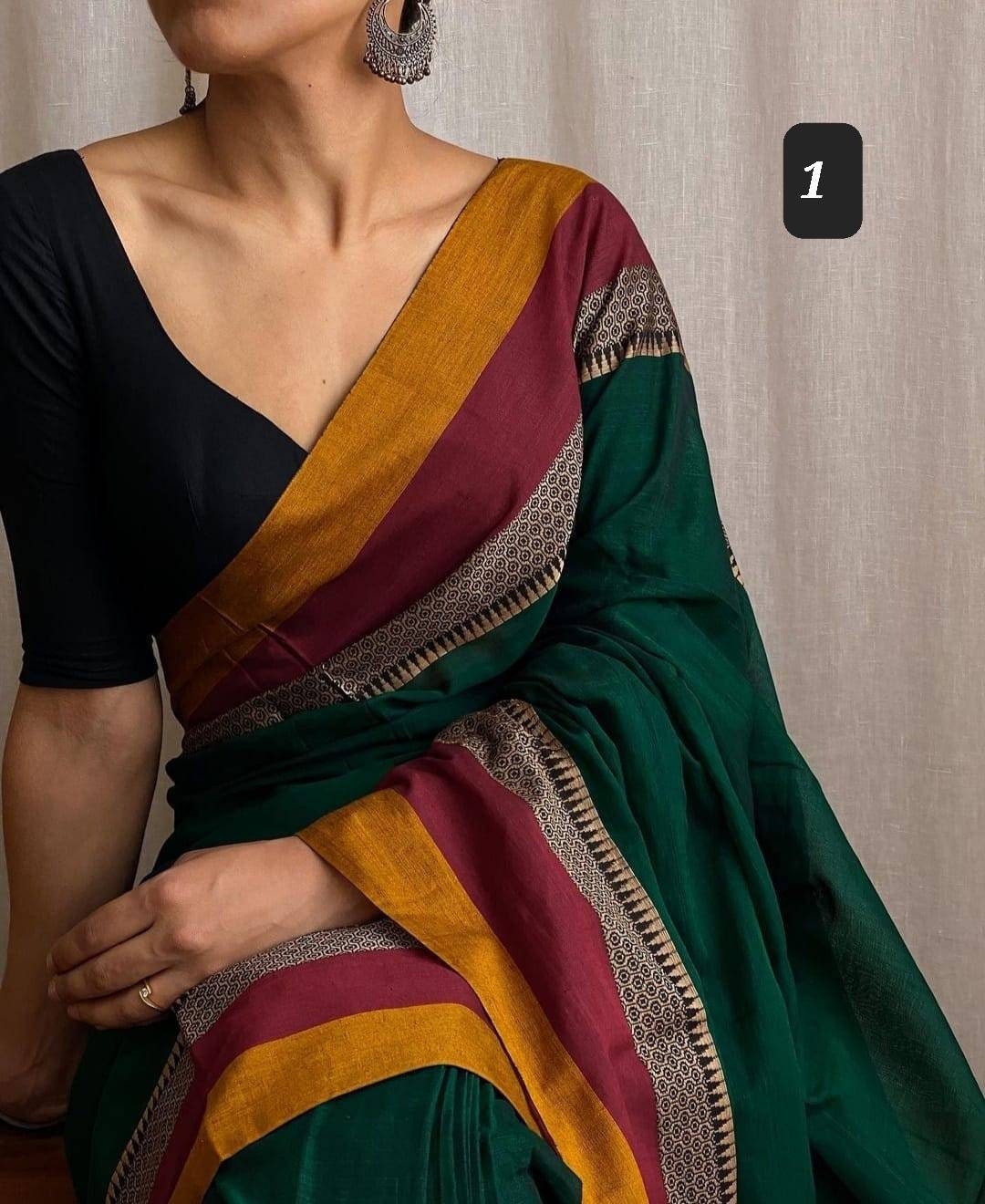 full cotton saree