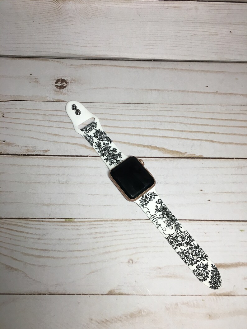 Apple Watch Band Floral Engraving Pattern SVG Vector DIGITAL Etsy