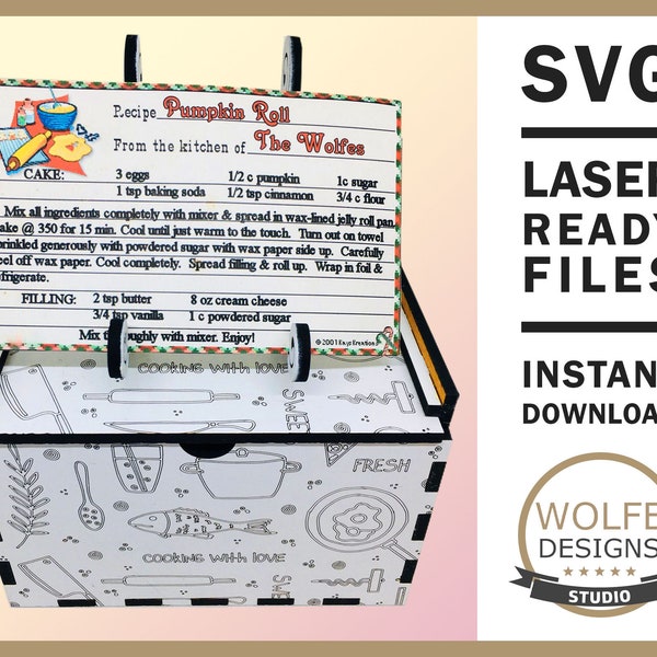 Recipe Card File Box Etsy