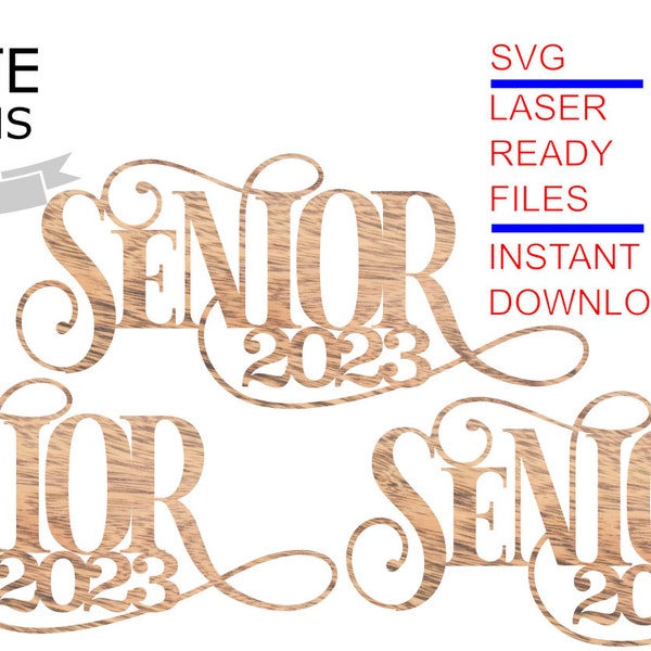 Senior 2023 Graduation Senior Prop  Digital SVG PDF File Glowforge Ready