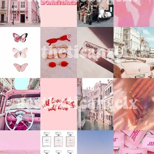 Pink Aesthetic Wall Collage Kit 160 Pcs - Etsy